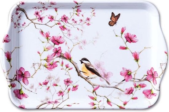 Ambiente klein dienblaadje Bird & Blossom voor één kopje