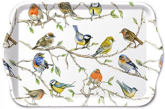 Dienblad - vogels - Ambiente 13x21cm