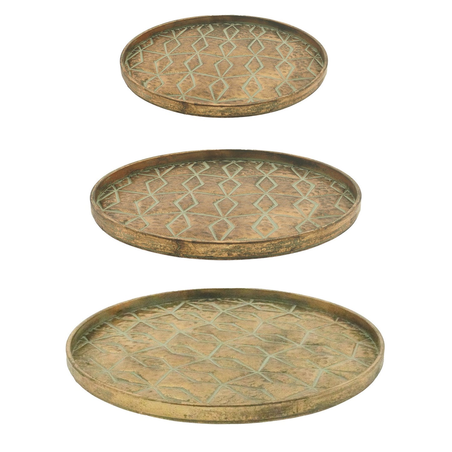 Dienblad/onderbord Bentley - set van 3 - goud