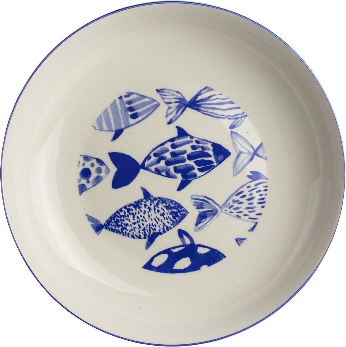 Gusta Schaal L 28cm Nautisch Blauw