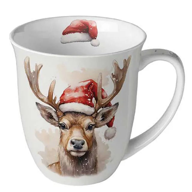 Mok - Deer with santa hat - ambiente - 400ml