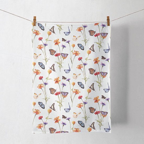 Theedoek - Butterfly- 50x70 cm