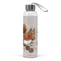 Waterfles met afbeelding van een eekhoorn. Inhoud is 550 ml