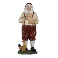 Kerstman 27 cm Rood Beige Kunststof