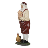 Kerstman 27 cm Rood Beige Kunststof