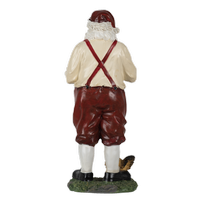 Kerstman 27 cm Rood Beige Kunststof