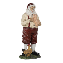 Kerstman 27 cm Rood Beige Kunststof