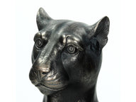 Wants&Needs Ornament Leopard Polyresin Zwart 20 X 14 X 35.5