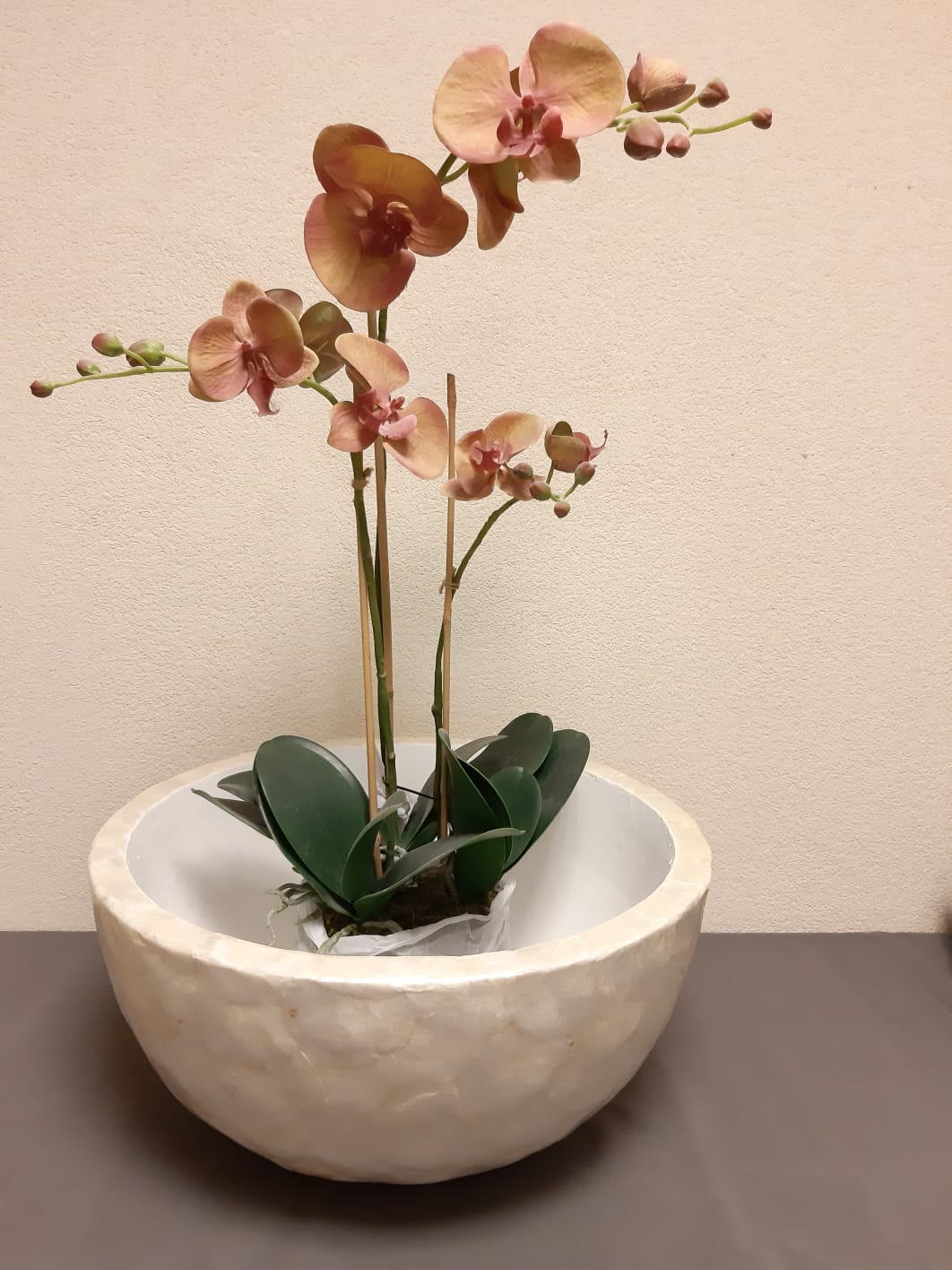Bloempot- Schelpenvaas White Capiz - Pot & Vaas