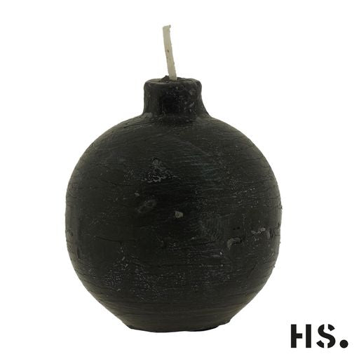 Candle Ball Black 6x6x6cm