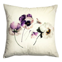 Sierkussen - Fluweel Garden Viooltjes - 45 Cm X 45 Cm