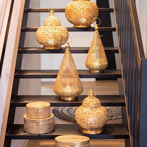 lantaarn Nur - goud - 25x25x33.5 cm