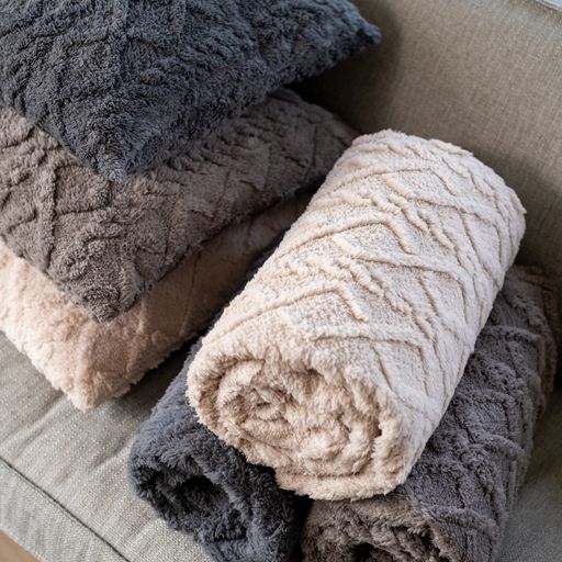 Plaid Boston - Beige - 3x170x130cm
