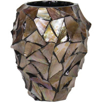 Schelpenvaas - bruin - Pot&Vaas