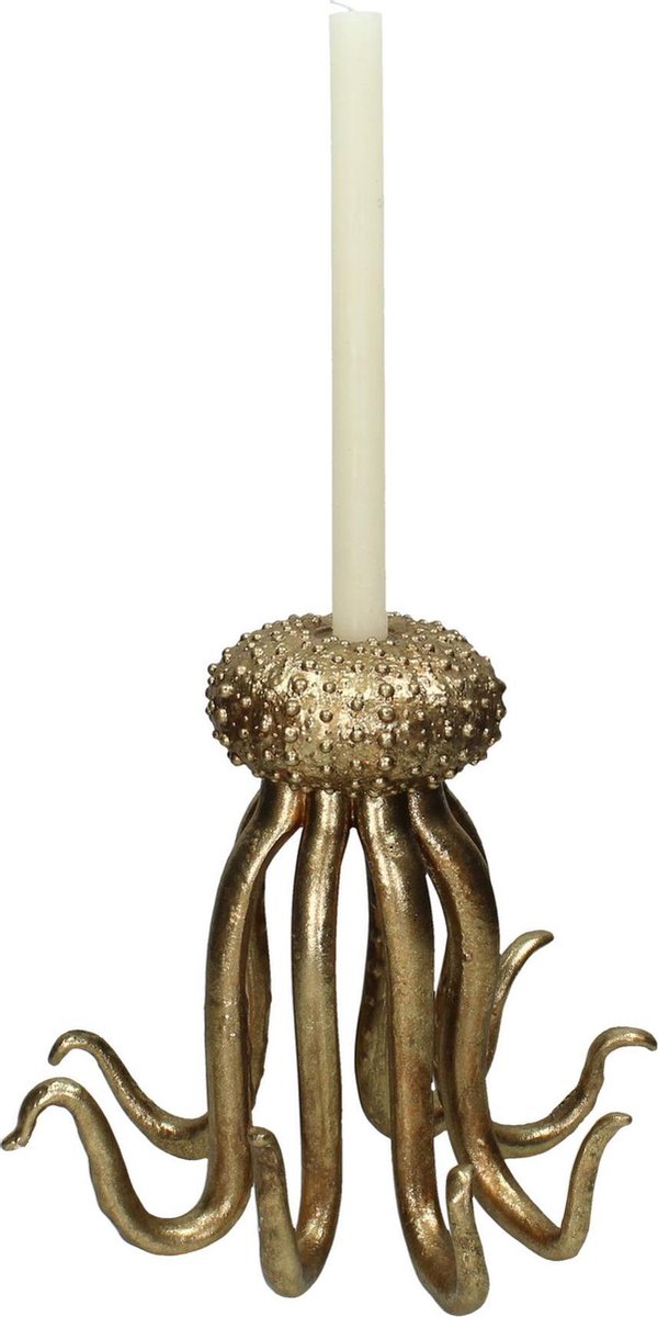 Candle Stick Octopus Gold 26x27x28cm
