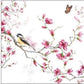 Ambiente - Bird & Blossom White - 20 Papieren Lunch Servetten -33x33cm