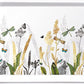 Ambiente Tray Melamine Ornamental Flowers White 13x21cm