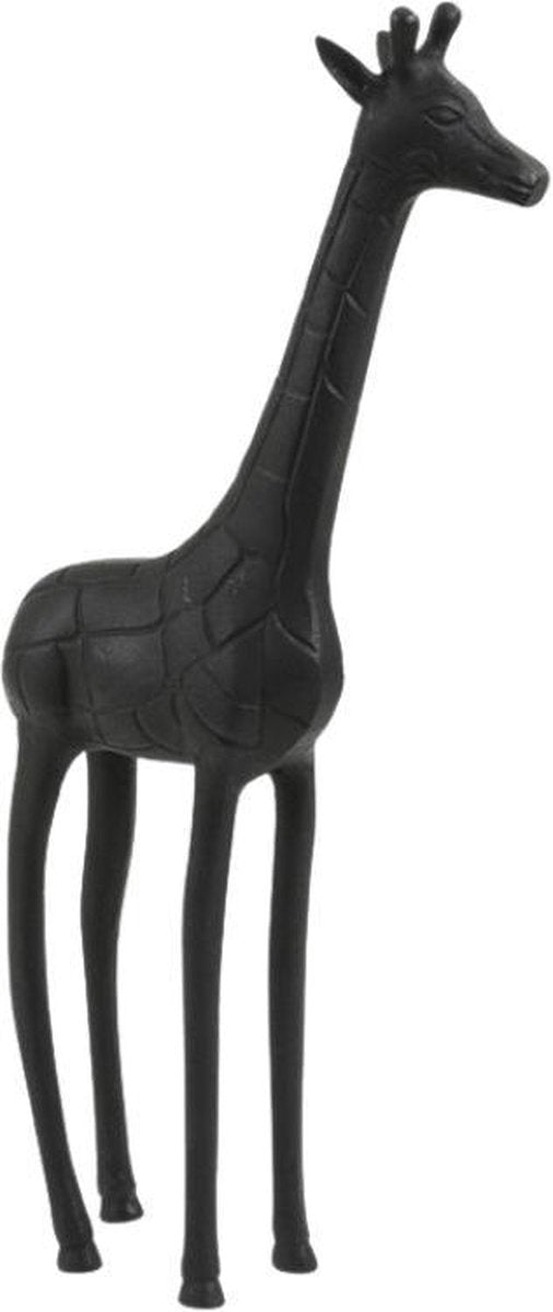 Light & Living - Deco Beeld Giraffe Zwart - Metaal Zwart - 17x9x46 cm