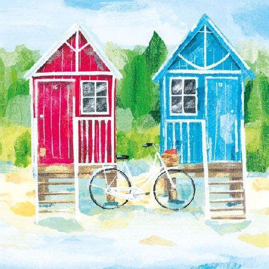 Servetten strandhuisje