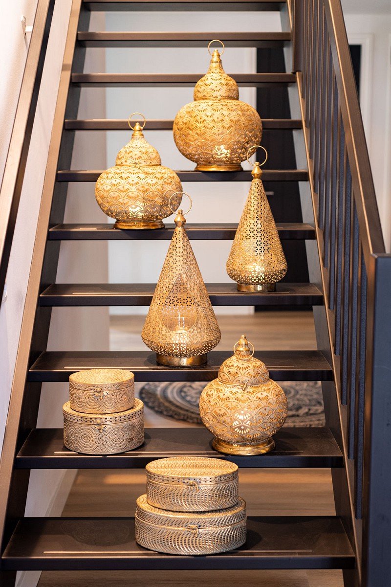 Set metalen dozen, goudlook- ovaal - duizend en 1 nacht - Home Society