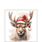 Hert met kerstmuts